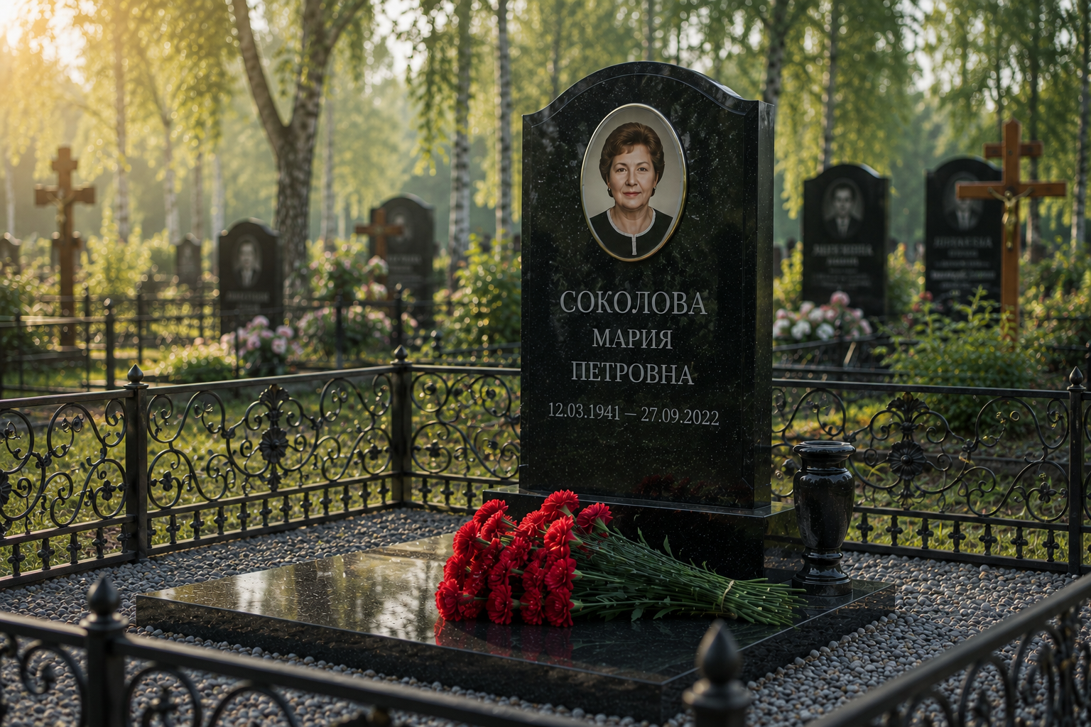 Одинарный гранитный памятник в Керчи